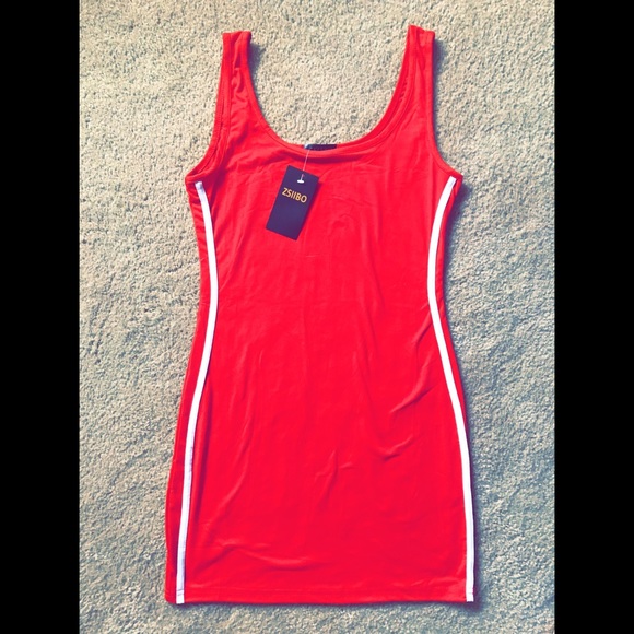Bundle Bodycon 2 Stripe mini sport tank dress - Picture 5 of 9